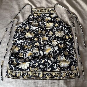 Vera Bradley Yellow & Black Bird Flower Patchwork Apron excellent condition